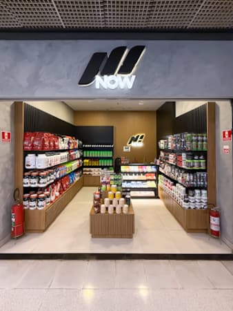 Imagem de interna da loja now nutrição esportiva