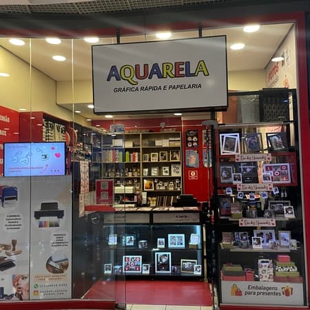 Logo da loja aquarela gráfica rápida  
